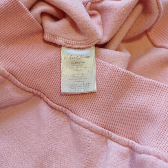 For Love & Lemons Embroidered Daisy Pink Sweatshirt Oversized Women Size Large - Picture 9 of 11